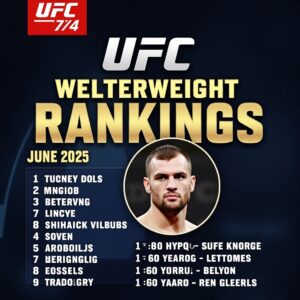 Latest UFC Welterweight Rankings June 2025 Breakdown 