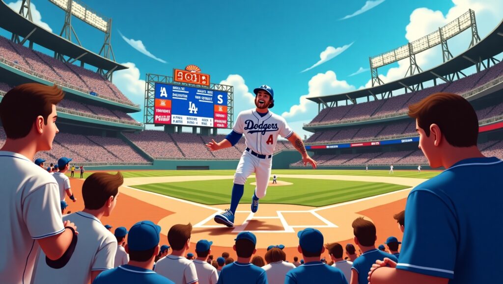 dodgers game today score