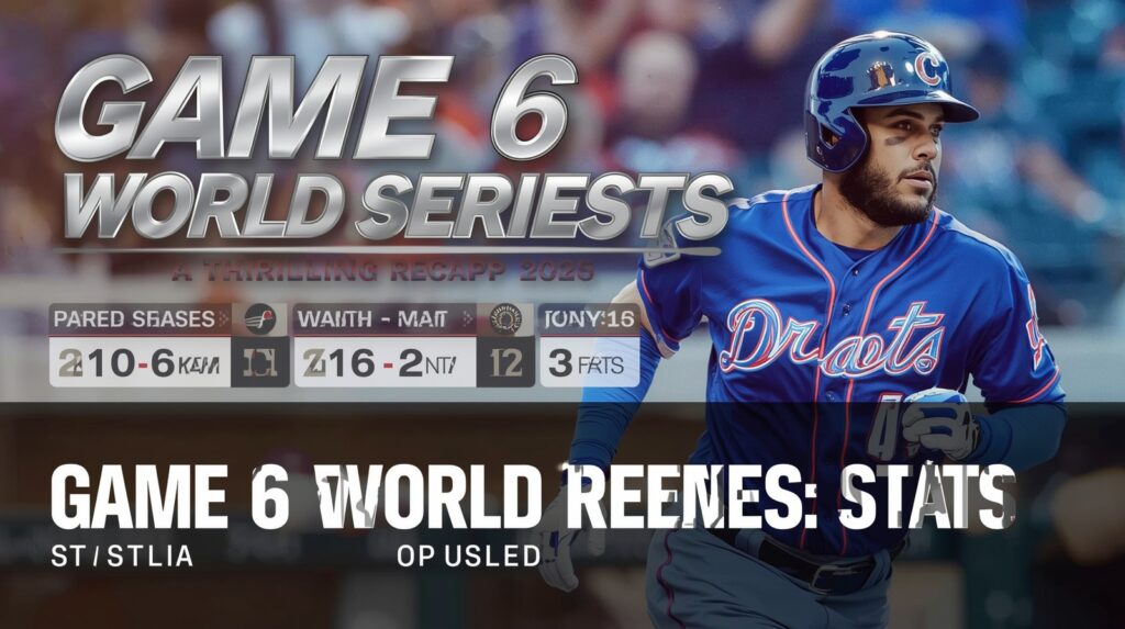 game 6 world series stats